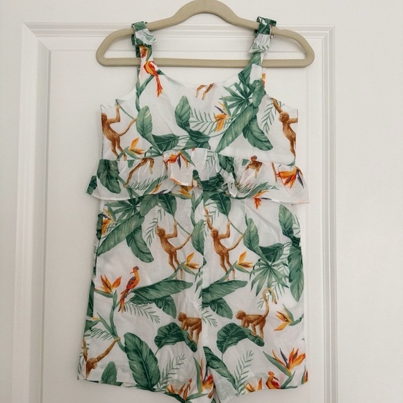 Janie and Jack Other - NEW Janie & Jack girls jungle floral print ruffle vacation romper size 5 years